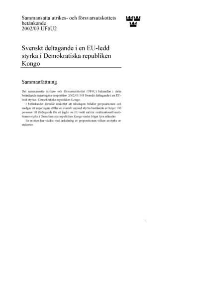 Omslaget till bet. 2002/03:UFöU2