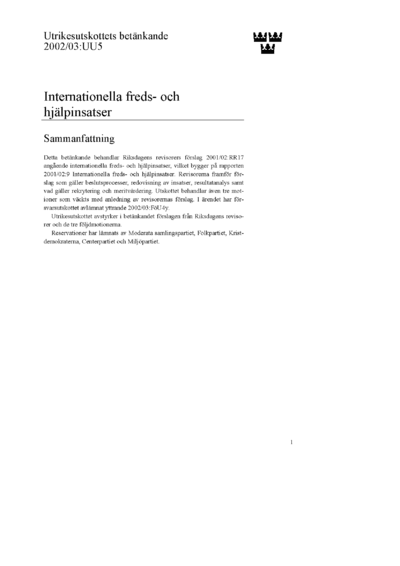 Omslaget till bet. 2002/03:UU5