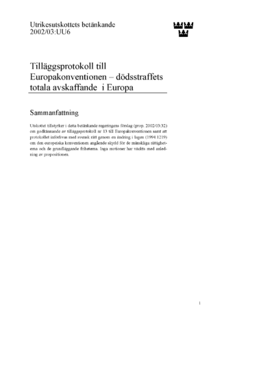 Omslaget till bet. 2002/03:UU6