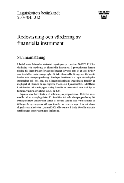 Omslaget till bet. 2003/04:LU2