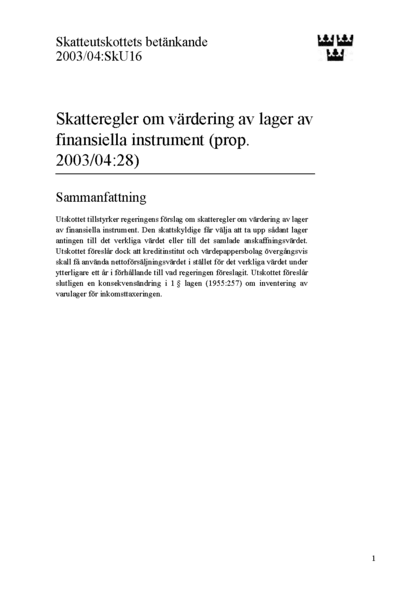 Omslaget till bet. 2003/04:SkU16