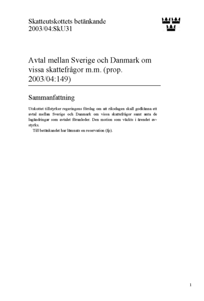 Omslaget till bet. 2003/04:SkU31