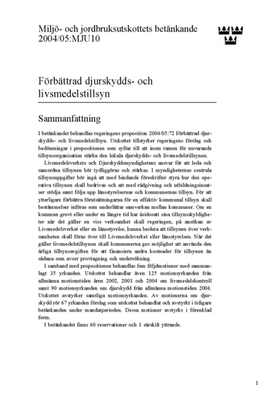 Omslaget till bet. 2004/05:MJU10