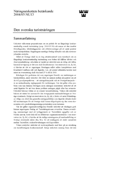 Omslaget till bet. 2004/05:NU13