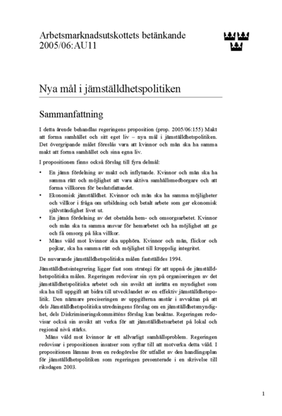 Omslaget till bet. 2005/06:AU11