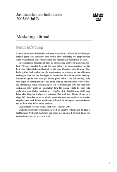 Omslaget till bet. 2005/06:JuU3