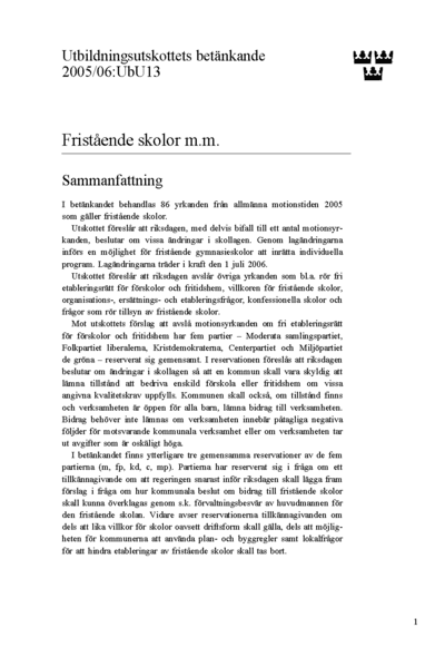 Omslaget till bet. 2005/06:UbU13