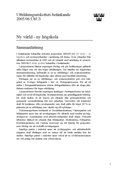Omslaget till bet. 2005/06:UbU3