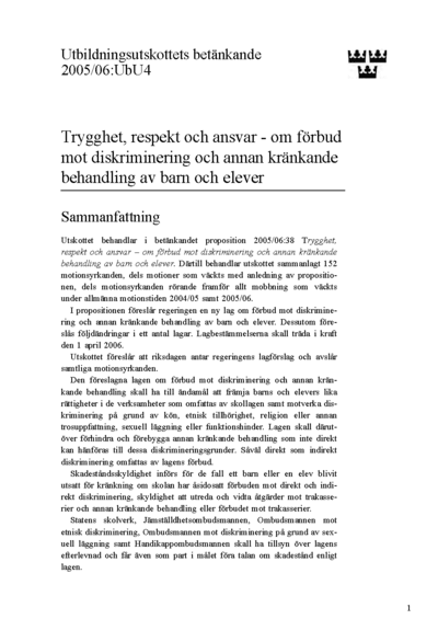 Omslaget till bet. 2005/06:UbU4