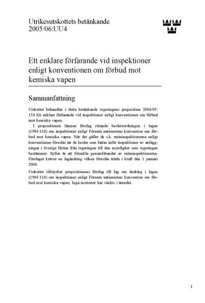 Omslaget till bet. 2005/06:UU4