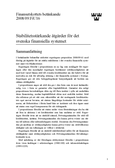 Omslaget till bet. 2008/09:FiU16