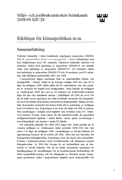 Omslaget till bet. 2008/09:MJU28