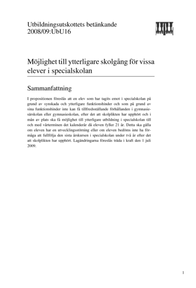 Omslaget till bet. 2008/09:UbU16