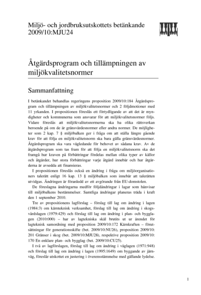 Omslaget till bet. 2009/10:MJU24