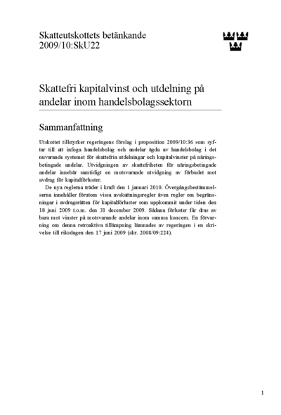 Omslaget till bet. 2009/10:SkU22
