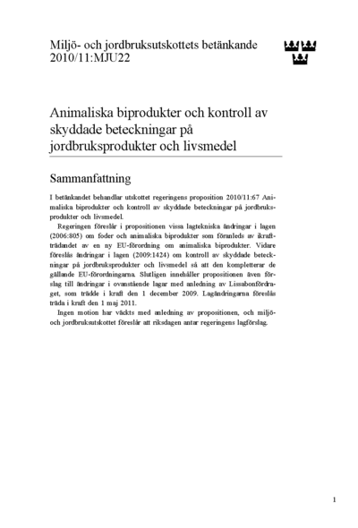 Omslaget till bet. 2010/11:MJU22