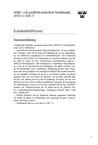 Omslaget till bet. 2010/11:MJU3