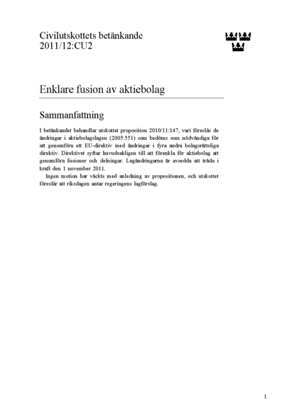 Omslaget till bet. 2011/12:CU2