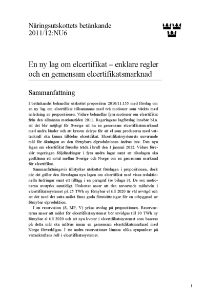 Omslaget till bet. 2011/12:NU6