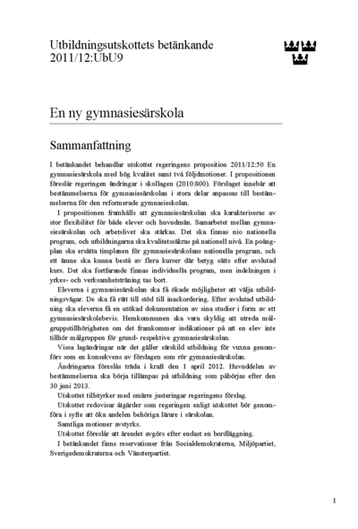 Omslaget till bet. 2011/12:UbU9