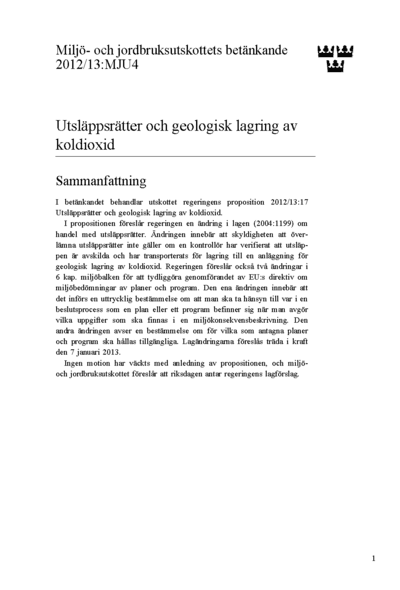 Omslaget till bet. 2012/13:MJU4