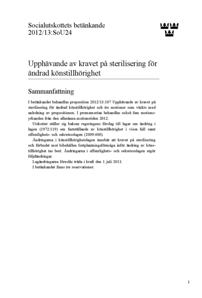 Omslaget till bet. 2012/13:SoU24