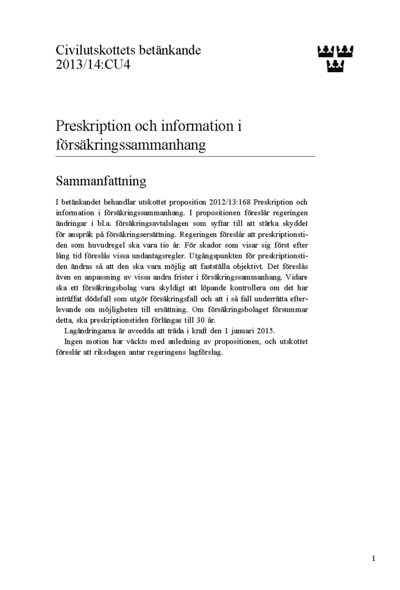 Omslaget till bet. 2013/14:CU4