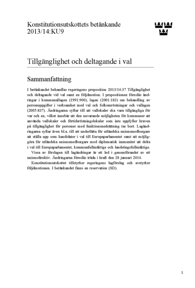 Omslaget till bet. 2013/14:FöU8