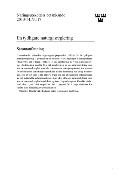 Omslaget till bet. 2013/14:NU17