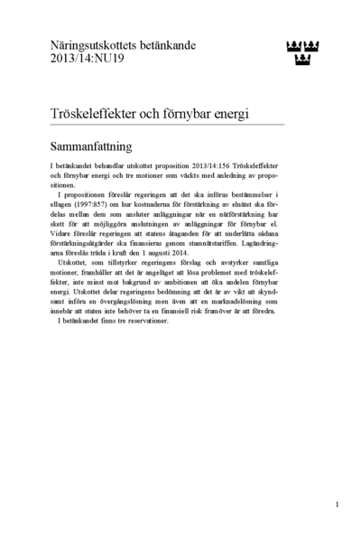 Omslaget till bet. 2013/14:NU19
