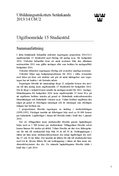 Omslaget till bet. 2013/14:UbU2