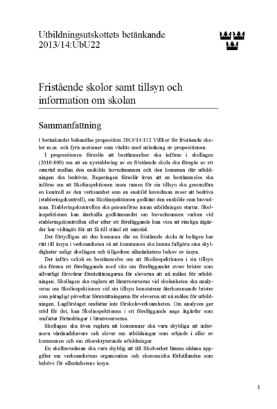 Omslaget till bet. 2013/14:UbU22