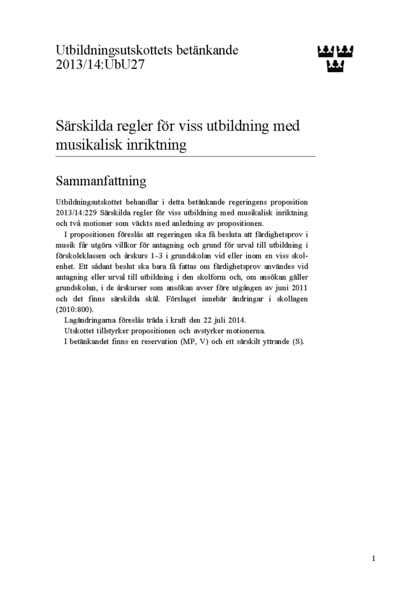 Omslaget till bet. 2013/14:UbU27