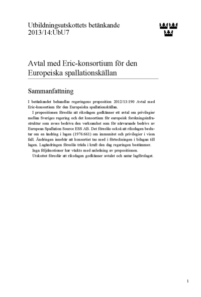 Omslaget till bet. 2013/14:UbU7