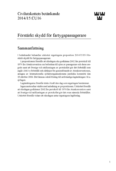 Omslaget till bet. 2014/15:CU16