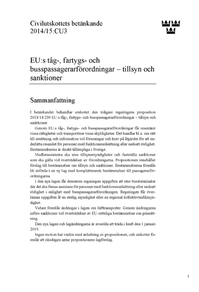 Omslaget till bet. 2014/15:CU3