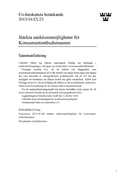 Omslaget till bet. 2015/16:CU23