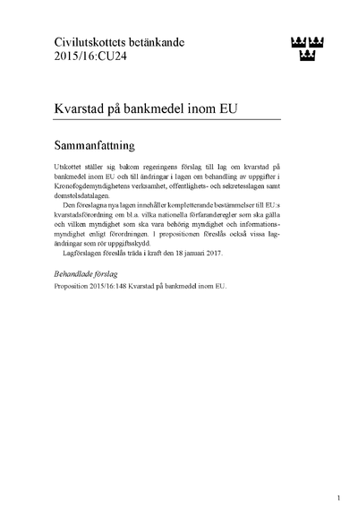 Omslaget till bet. 2015/16:CU24