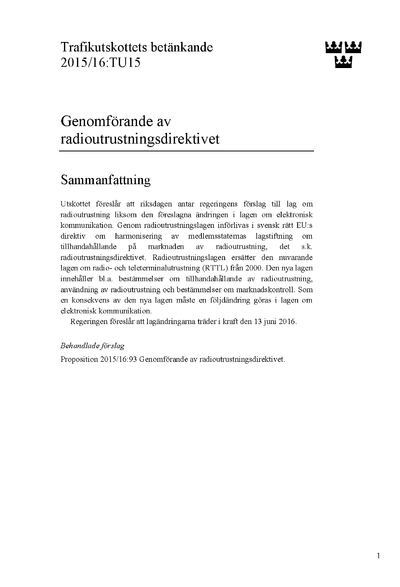 Omslaget till bet. 2015/16:FöU11