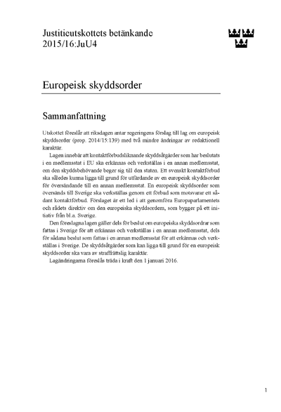 Omslaget till bet. 2015/16:JuU4