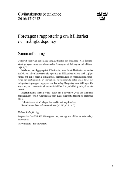 Omslaget till bet. 2016/17:CU2