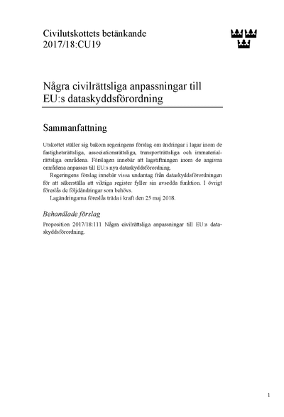 Omslaget till bet. 2017/18:CU19