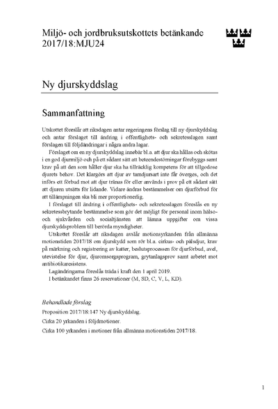 Omslaget till bet. 2017/18:MJU24