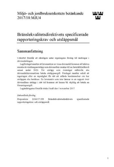 Omslaget till bet. 2017/18:MJU4