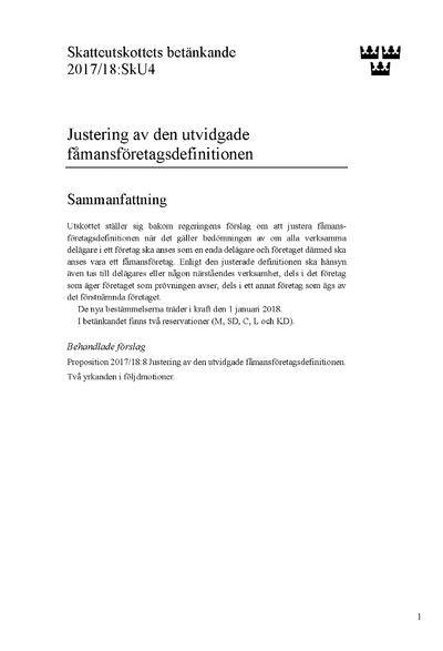 Omslaget till bet. 2017/18:SkU4