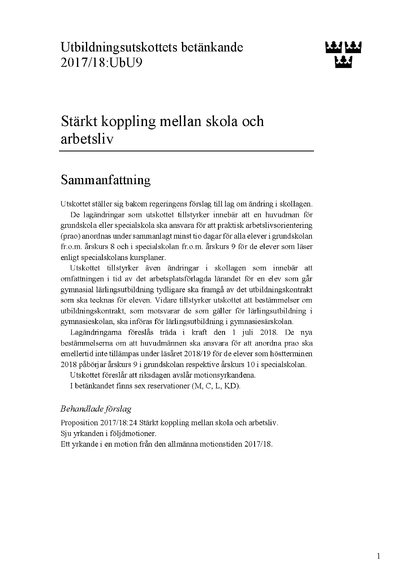 Omslaget till bet. 2017/18:UbU9