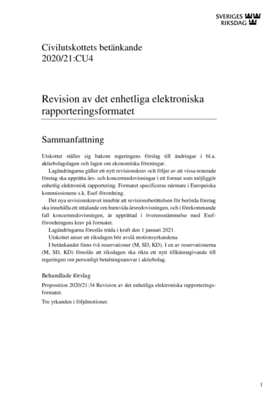 Omslaget till bet. 2020/21:CU4