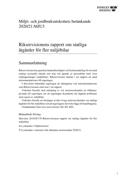 Omslaget till bet. 2020/21:MJU3