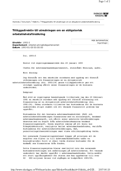 Omslaget till dir. 1993:5