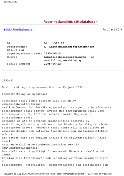 Omslaget till dir. 1995:92